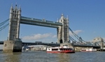 City Cruises vessels passing at Tower Bridge